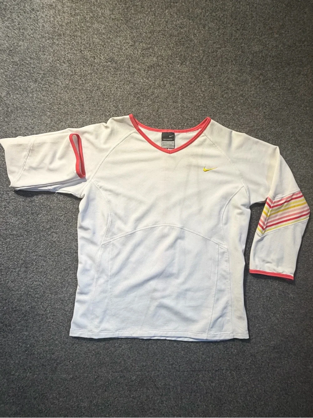 Vintage Nike White Long Sleeve Kids Tee